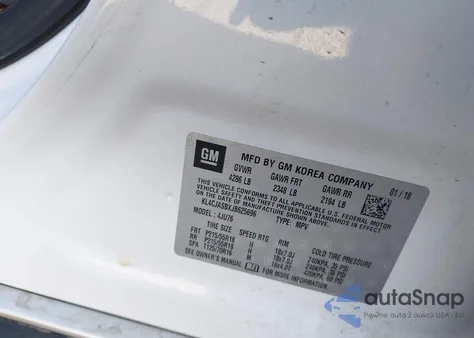2018 Buick Encore Preferred from USA, damaged, VIN KL4CJASBXJB625696